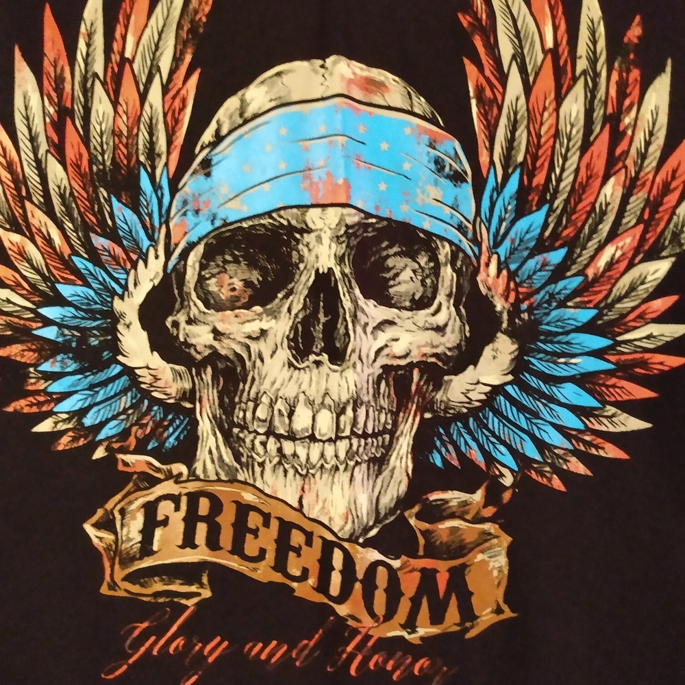 Skull sleeveless black t-shirt